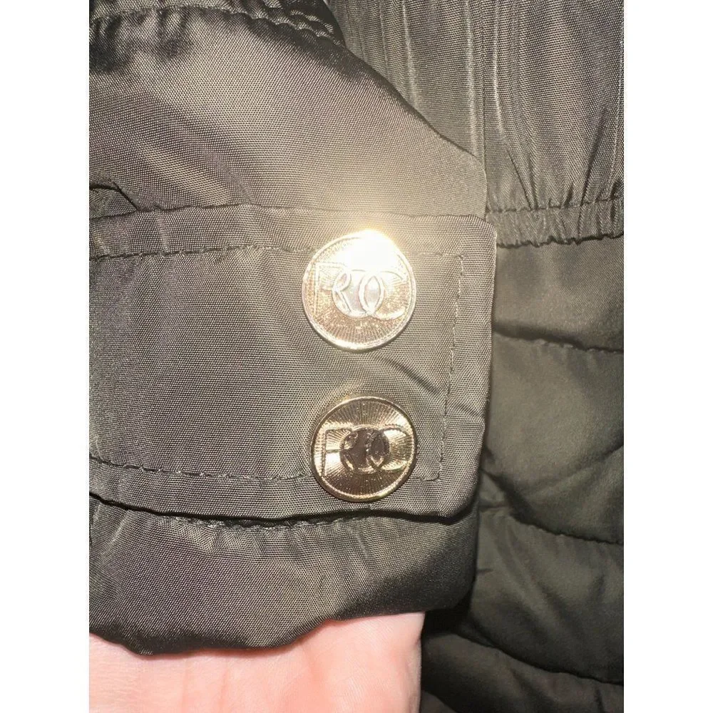 Rocawear Women's Plus Double-Zip Belted Hooded Puffer‎ Jacket Size 1X